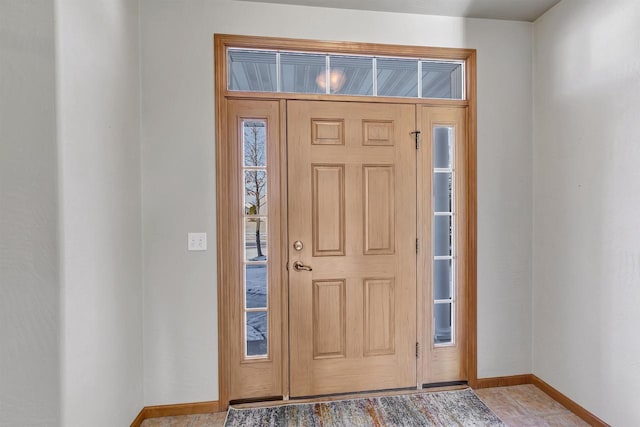 view of foyer entrance