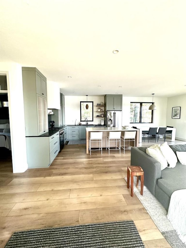 interior space featuring light hardwood / wood-style flooring