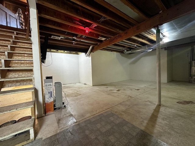 view of basement