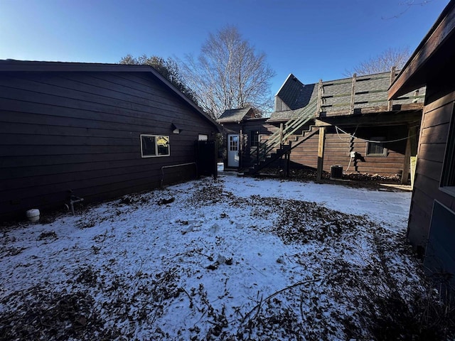 view of snowy yard