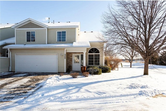 view of front of house featuring a garage