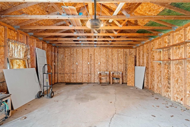 interior space featuring a garage door opener