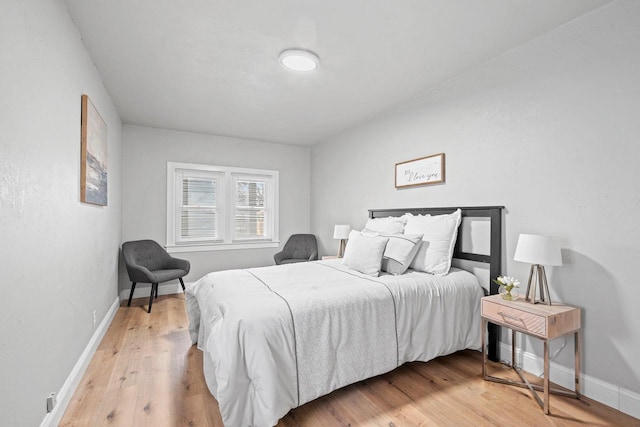 bedroom featuring light wood-type flooring