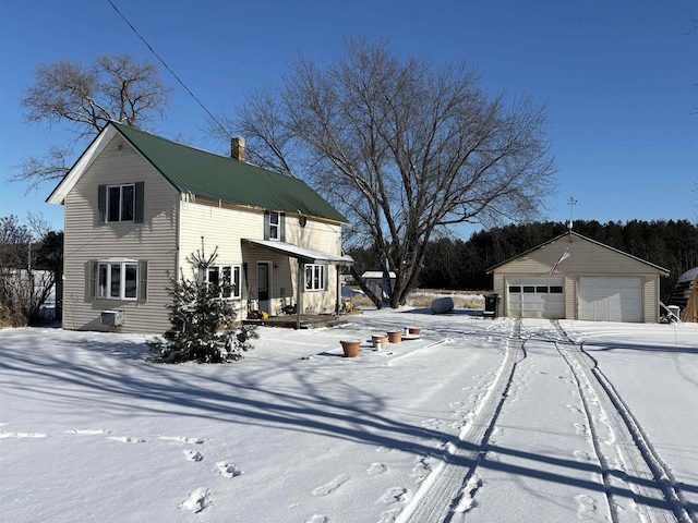 8454 County Road V, Marshfield, WI 54449 - view of front facade with a garage and an outdoor structure