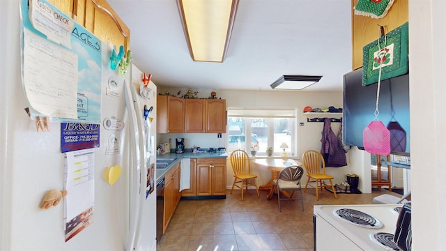 kitchen featuring white appliances