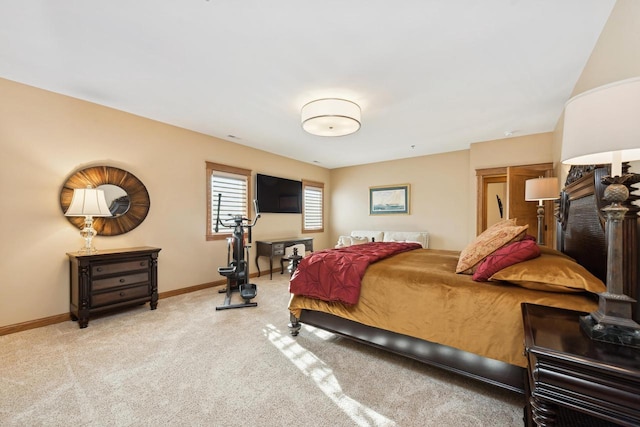 view of carpeted bedroom