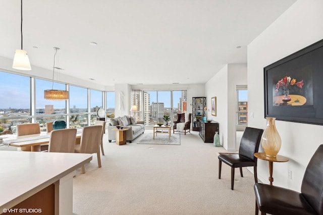 view of carpeted living room