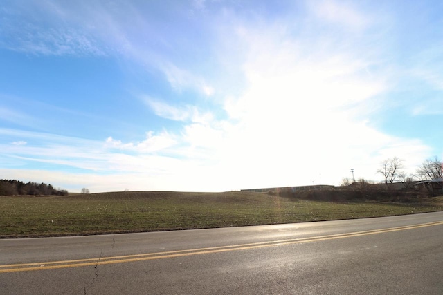 view of road featuring a rural view