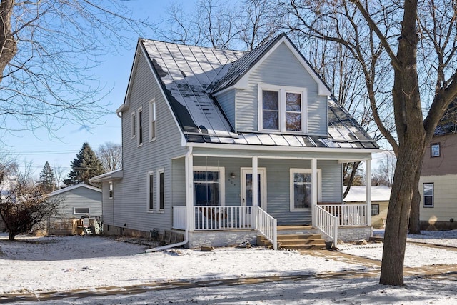 view of front of house with covered porch