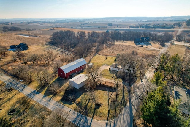 bird's eye view featuring a rural view