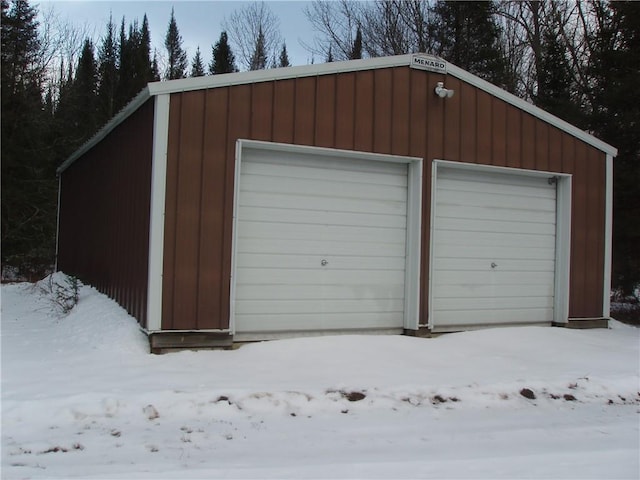 88270 County Highway F, Butternut, WI 54514 - view of snow covered garage
