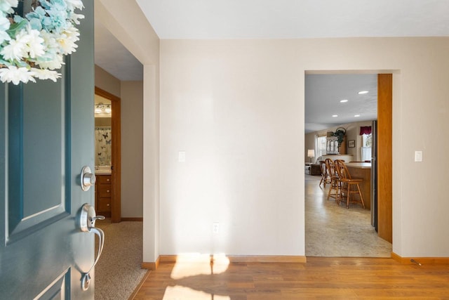 interior space with wood-type flooring