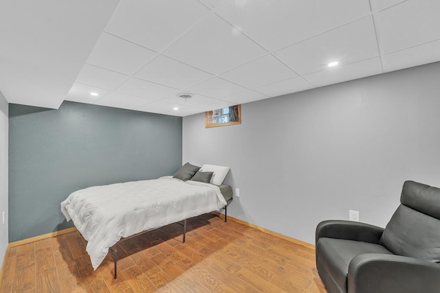 bedroom featuring light hardwood / wood-style flooring