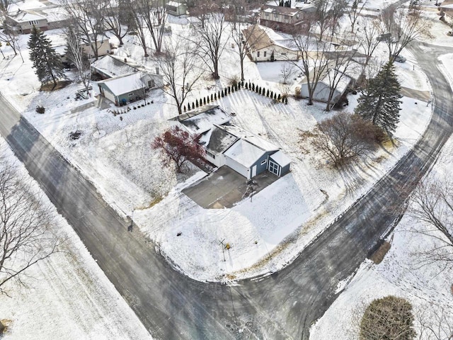 view of snowy aerial view