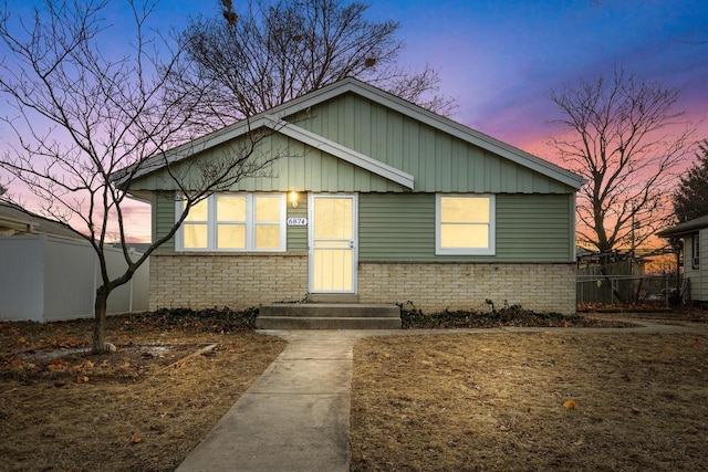 view of bungalow-style house