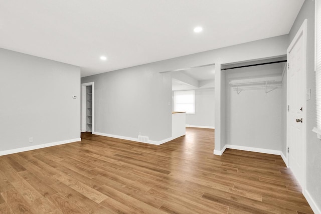 unfurnished bedroom with light hardwood / wood-style floors