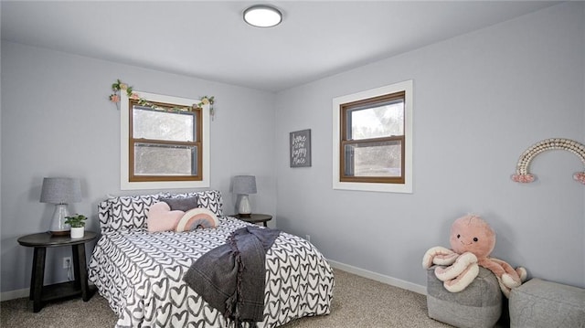 view of carpeted bedroom