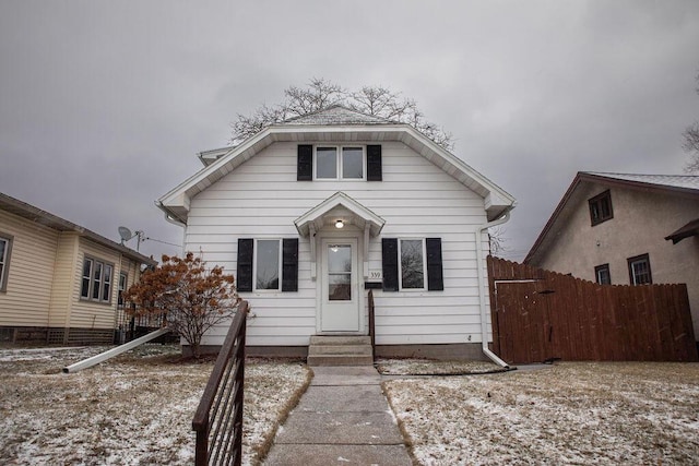 view of bungalow-style home