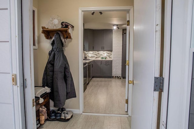 interior space featuring light hardwood / wood-style flooring