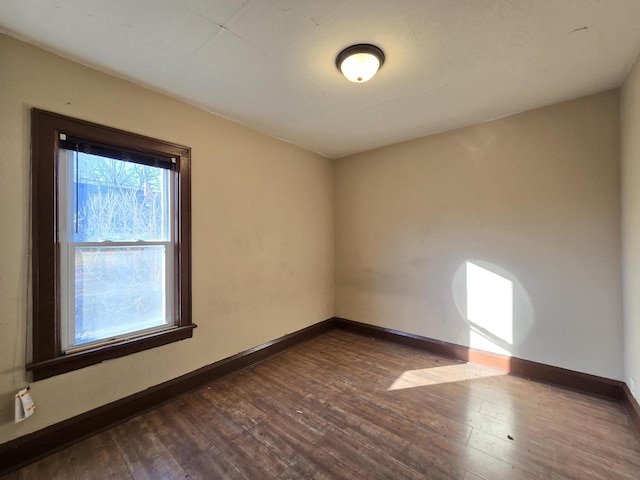 empty room featuring hardwood / wood-style floors