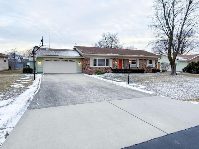 ranch-style home with a garage