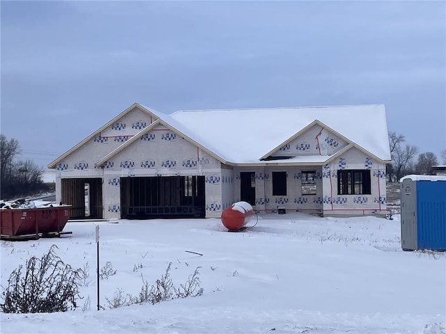 view of unfinished property