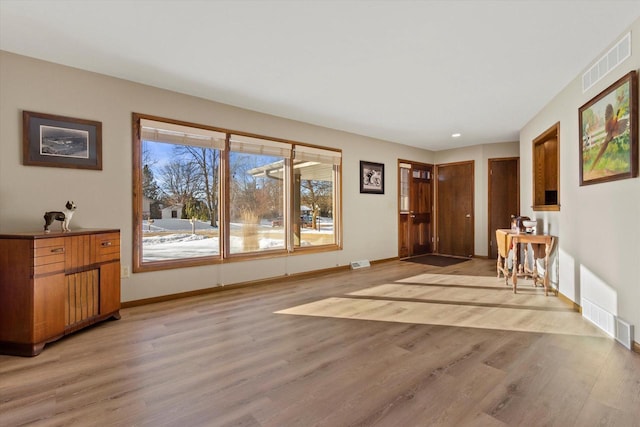 interior space featuring light wood-type flooring