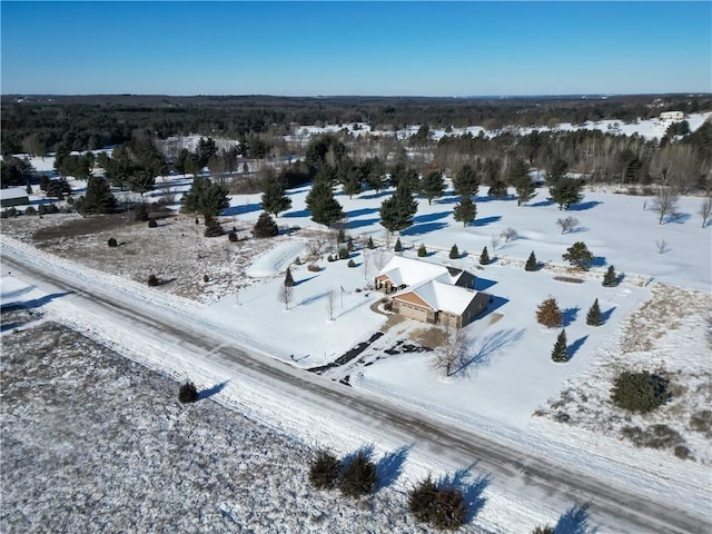 view of snowy aerial view