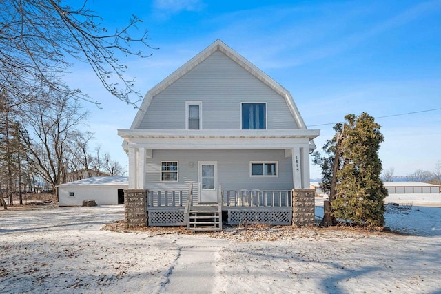 view of front of house with covered porch