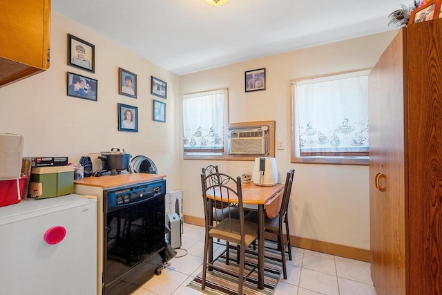 view of tiled dining space