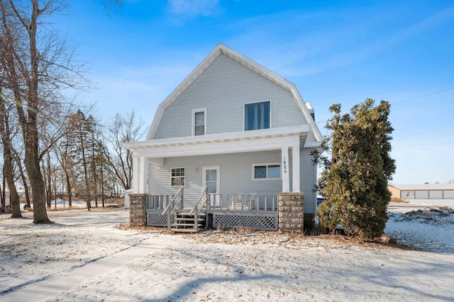 view of front of house featuring covered porch