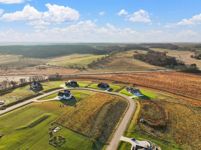 drone / aerial view featuring a rural view