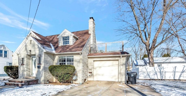 view of front facade with a garage