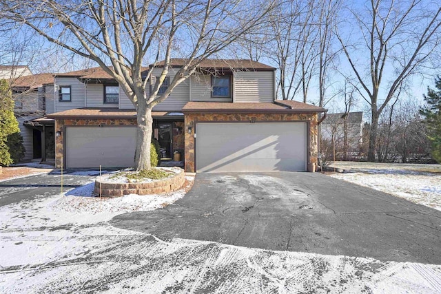 view of property with a garage