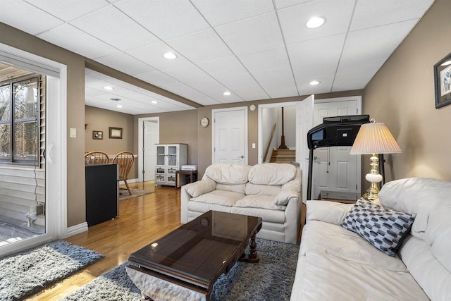 living room featuring hardwood / wood-style flooring