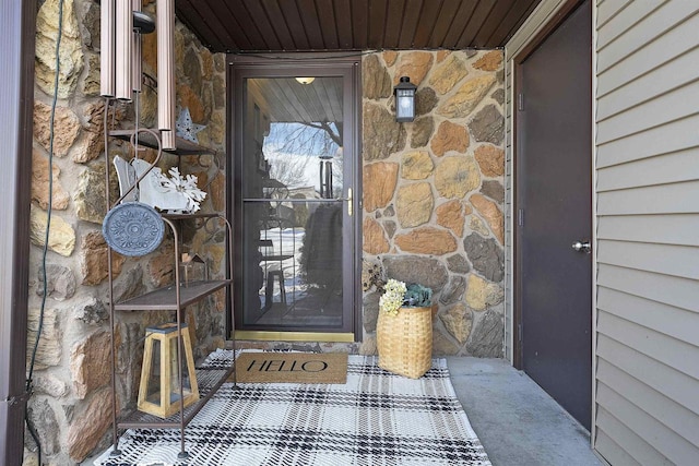 view of doorway to property