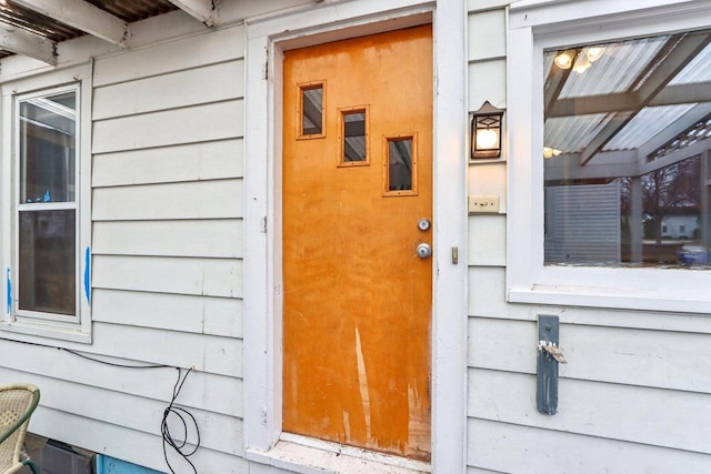 view of doorway to property