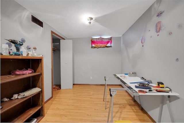 interior space featuring light wood-type flooring