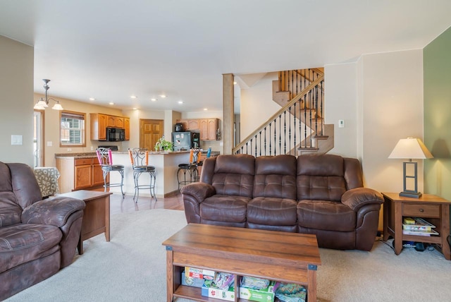 view of carpeted living room