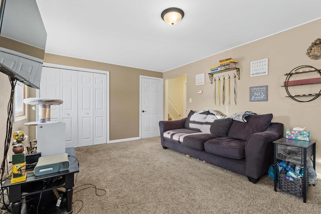 view of carpeted living room