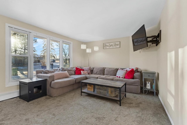 view of carpeted living room