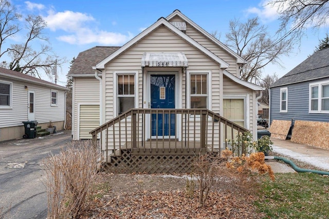 view of bungalow-style home