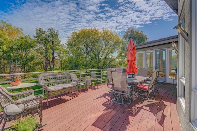 view of wooden deck