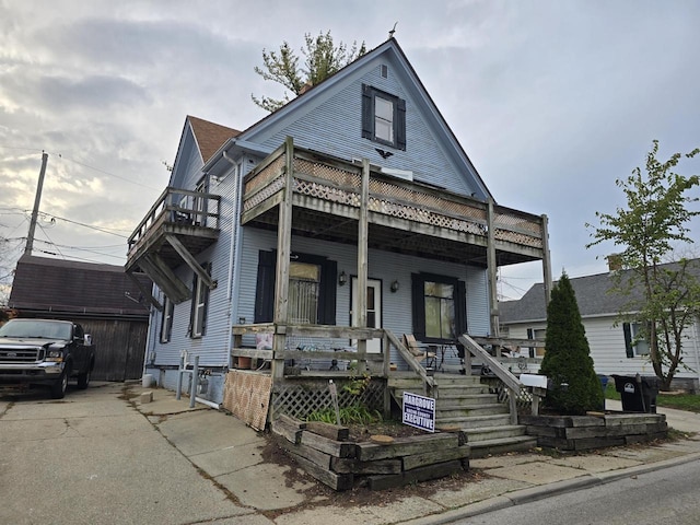 view of front of home with a porch