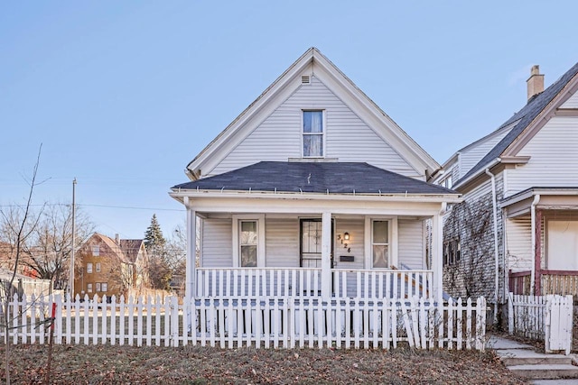 view of front of house featuring covered porch