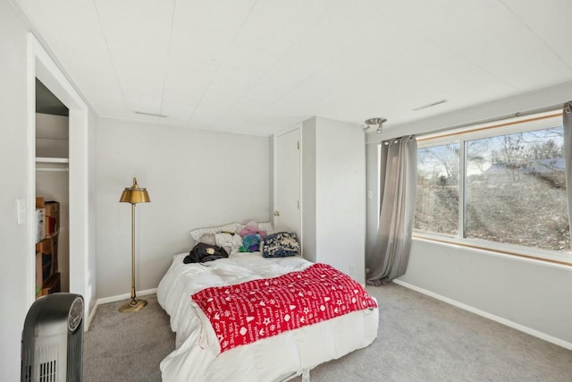 bedroom with carpet floors