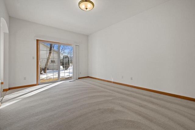 view of carpeted empty room