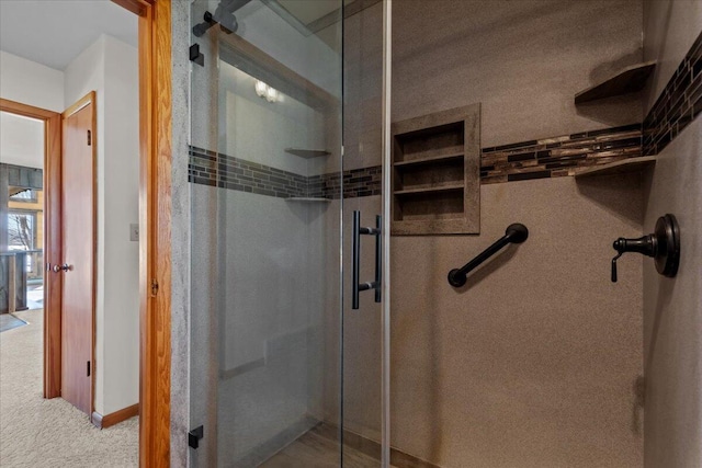 N4621 Lake Dr, Hustisford, WI 53034 - bathroom featuring an enclosed shower