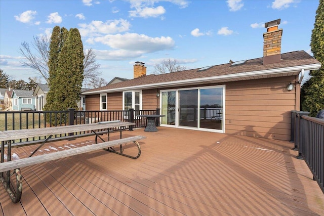 N4621 Lake Dr, Hustisford, WI 53034 - view of wooden deck