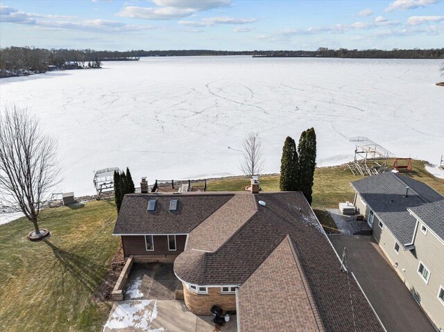 N4621 Lake Dr, Hustisford, WI 53034 - bird's eye view with a water view